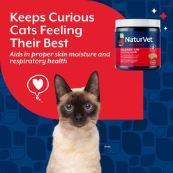 NaturVet Allergy Aid with Hemp Seed Allergy Salmon & Bacon Flavored Supplement for Cats, 60 count slide 2 of 6