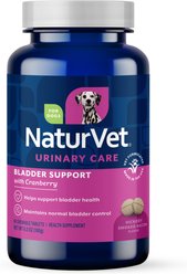 NaturVet Bladder Support Hickory Smoked Bacon Flavored Urinary Care Supplement for Dogs, 60 count