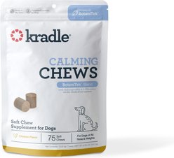 Kradle Calming Chews Chicken Flavored Soft Chew Supplement for Dogs, 75 count