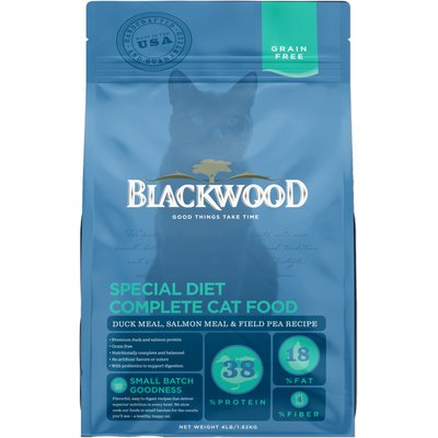 Blackwood Blackwood Duck Meal, Salmon Meal & Field Pea Dry Cat Food, 4-lb bag