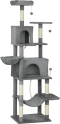Zeus & Ruta Multi-Level 80-in Cat Tree Tower & Condo, Dark Gray
