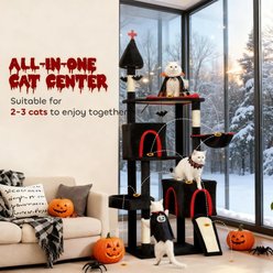 Zeus & Ruta 78-in Cat Tree Tower & Condo with Coffin Bed, Black slide 2 of 7