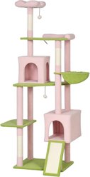 Zeus & Ruta Flower 74-in Cat Tree Large Cat Tower with Scratching Post & Board, Pink