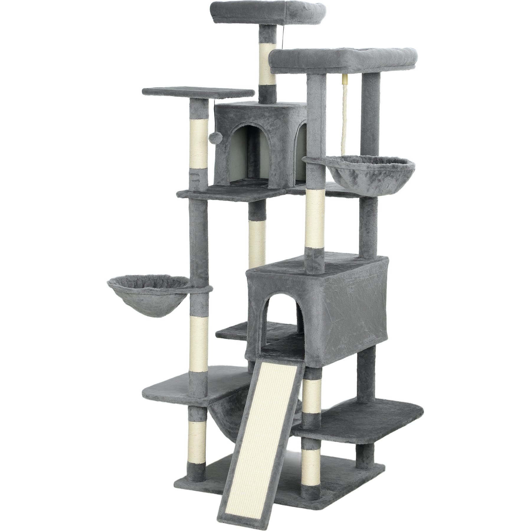 Zeus & Ruta Multi-Level 69-in Cat Tree Tower, Dark Gray