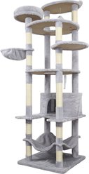 Zeus & Ruta 78.8-in Cat Tree Tower & Large Condo with Wide Base & 12 Sisal Scratching Post, Light Gray