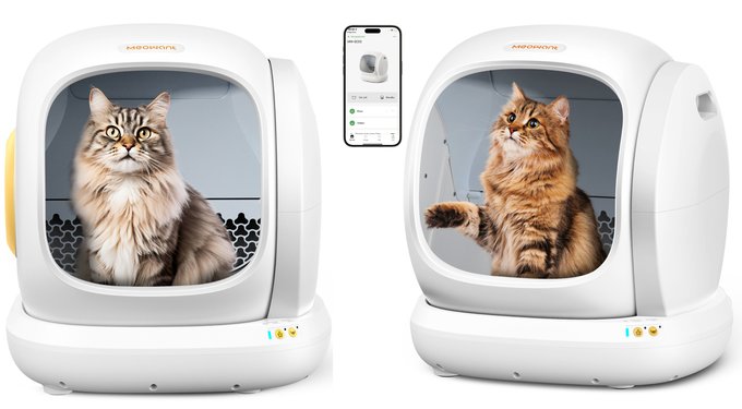 MEOWANT Smart WiFi Enabled Automatic Self-Cleaning Cat Litter Box