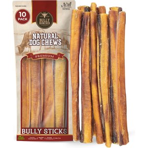 Bully Bunches 12-inch Thick Bully Sticks Dog Treats, 10 count