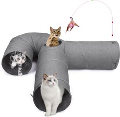 Ownpets U Shape Tunnel Cat Toy, Grey, Large