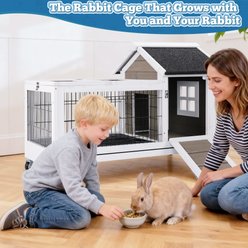 FunXplore Outdoor Rabbit Hutch, Grey slide 2 of 8