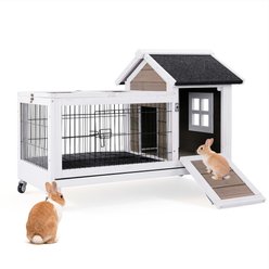 FunXplore Outdoor Rabbit Hutch, Grey
