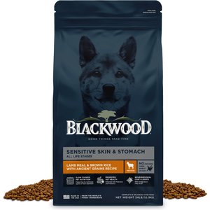 Blackwood Sensitive Skin & Stomach Lamb Meal & Brown Rice with Ancient Grains All Life Stages Dry Dog Food, 24-lb bag