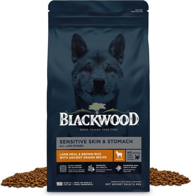 Blackwood Sensitive Skin & Stomach Lamb Meal & Brown Rice with Ancient Grains All Life Stages Dry Dog Food, 24-lb bag