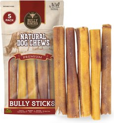 Bully Bunches 6-inch Thick Bully Sticks Dog Treats, 5 count