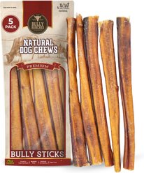 Bully Bunches 12-inch Jumbo Bully Sticks Dog Treats, 5 count