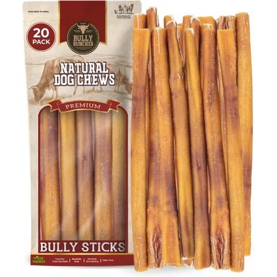Bully Bunches Bully Bunches 12-inch Standard Bully Sticks Dog Treats, 20 count