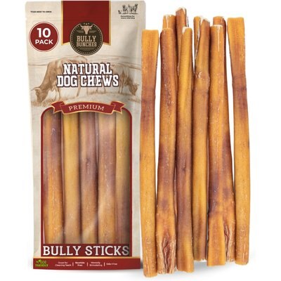Bully Bunches Bully Bunches 12-inch Standard Bully Sticks Dog Treats, 10 count