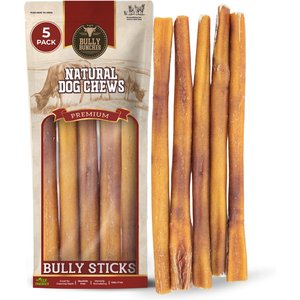 Bully Bunches 12-inch Standard Bully Sticks Dog Treats, 5 count