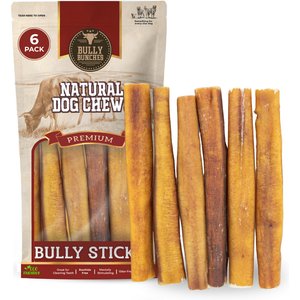 Bully Bunches 6-inch Jumbo Bully Sticks Dog Treats, 6 count
