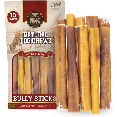 Bully Bunches Bully Bunches 6-inch Thick Bully Sticks Dog Treats, 10 count
