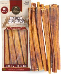 Bully Bunches 12-inch Jumbo Bully Sticks Dog Treats, 10 count