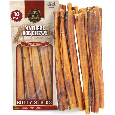 Bully Bunches Bully Bunches 12-inch Jumbo Bully Sticks Dog Treats, 10 count
