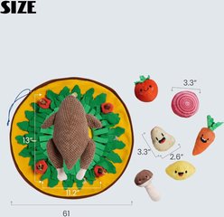 Nocciola 7-in-1 Turkey Interactive Squeaky Dog Plush Toy Variety Pack, 7 count slide 2 of 7