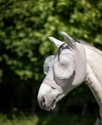Horseware Defense Horse Fly Mask, Silver/Silver, Pony