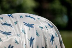 Horseware Bug Rug XL Plus Horse Fly Sheet, Dragonfly Print/Silver, Blue & Sage, 69-in slide 2 of 9