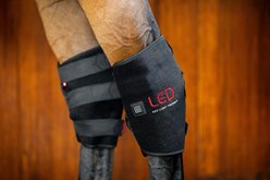 Horseware LED Red Light Therapy Horse Hock Boots, Black/Black, 2 count