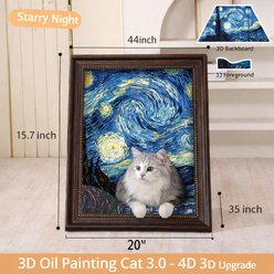 NonoPets Artistic "Starry Night" Oil Painting Cat House slide 2 of 2
