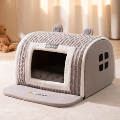 NonoPets Warm Enclosed Dog & Cat House Bed, Grey, XX-Large