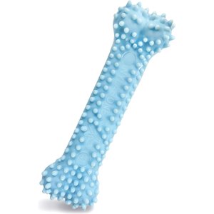 Nylabone Puppy Teething & Soothing Flexible Chicken Flavor Chew Dog Toy Blue, X-Small