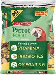 3-D Parrot Food, 8-lb bag