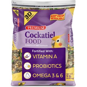 3-D Cockatiel Food, 9-lb bag