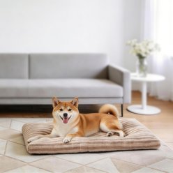 AIPERRO Pillow Dog Bed, Brown, Medium: 29-in