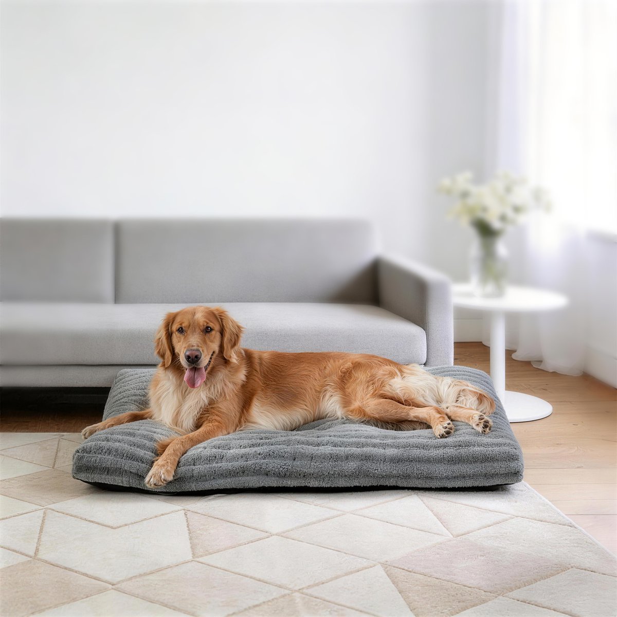 AIPERRO Pillow Dog Bed, Grey, XX-Large: 47-in
