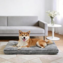 AIPERRO Pillow Dog Bed, Grey, Medium: 29-in