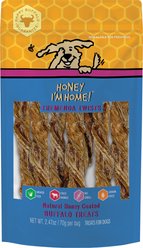 Honey I'm Home Natural Honey Coated Water Buffalo Tremenda Twists Dog Chews, 2.47-oz bag
