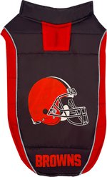 Pets First NFL Dog & Cat Puffer Vest, Small, Cleveland Browns