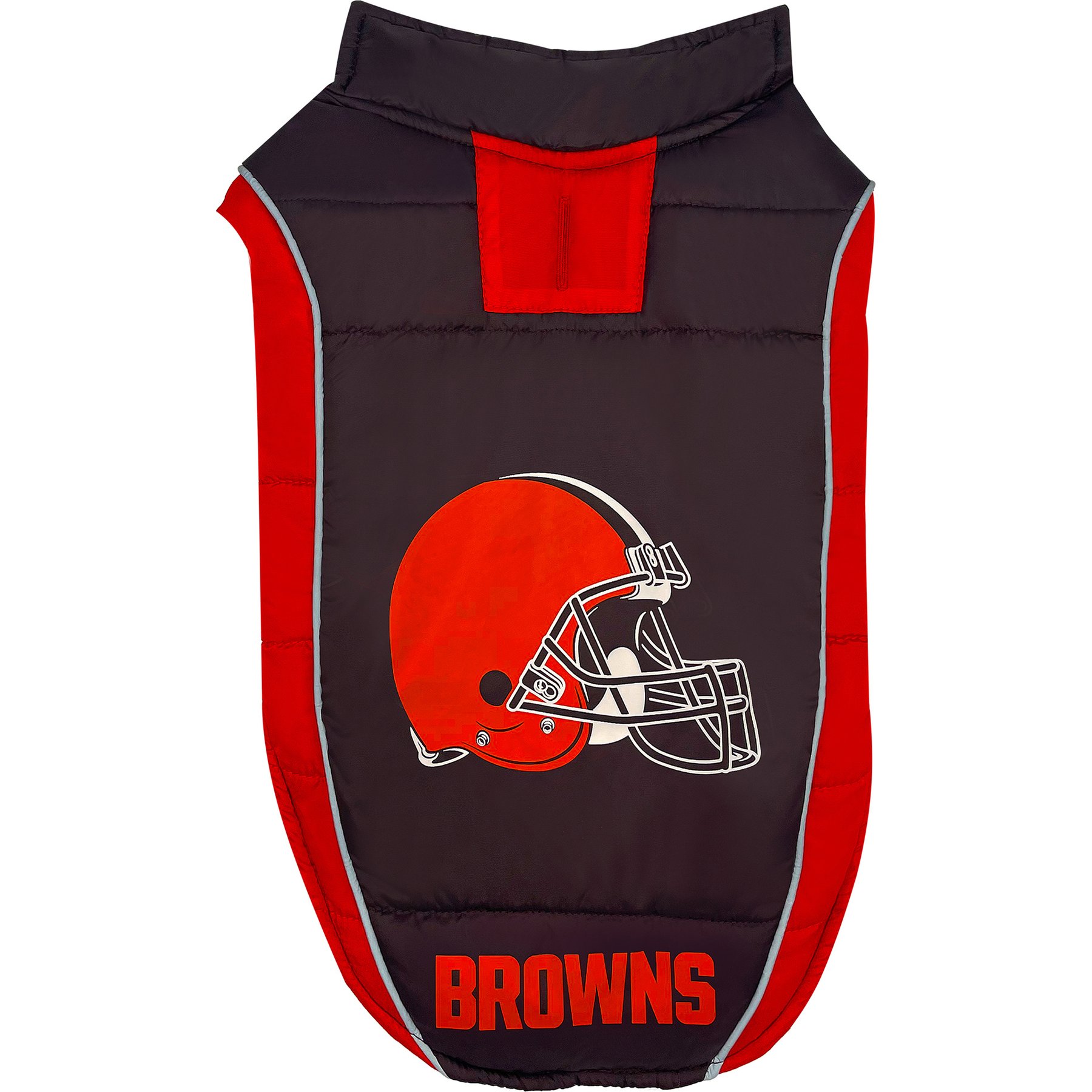 Pets First NFL Dog & Cat Puffer Vest, Small, Cleveland Browns