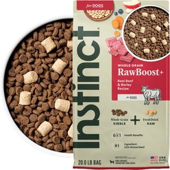 Instinct RawBoost Whole Grain Real Beef & Barley Recipe Dry Dog Food, 20-lb bag