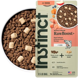 Instinct RawBoost Whole Grain Real Salmon & Brown Rice Recipe Dry Dog Food, 3.5-lb bag