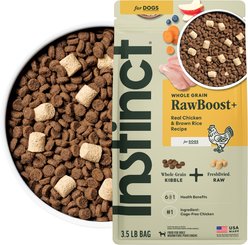 Instinct RawBoost Whole Grain Real Chicken & Brown Rice Recipe Dry Dog Food, 3.5-lb bag