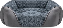 MIXJOY Pillow-Style Suede Dog & Cat Bed, Grey, Medium: 25 x 21 x 8-in slide 2 of 9