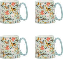 10 Strawberry Street Floral Dog Bella Mug, 18-oz, 4 count slide 1 of 7