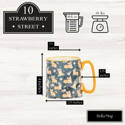 10 Strawberry Street Corgie Mug Delight Bella Mug, 18-oz, 4 count slide 2 of 7