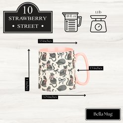 10 Strawberry Street Black Cat Bows Bella Mug, 18-oz, 4 count slide 2 of 7