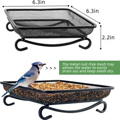MIXXIDEA Ground Platform Bird Feeder, 2 count slide 2 of 7