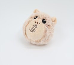 Patchwork Pet Hamster 2-in-1 Tough Squeaky Pricklet Ball Dog Toy, Beige, 4-in slide 2 of 4
