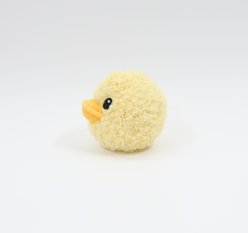 Patchwork Pet Duck 2-in-1 Tough Squeaky Pricklet Ball Dog Toy, Yellow, 4-in slide 2 of 6